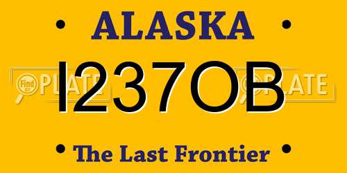 I237OB Alaska License Plate