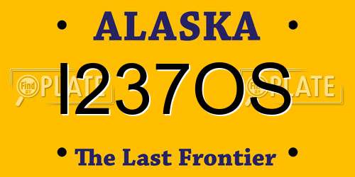 I237OS Alaska License Plate