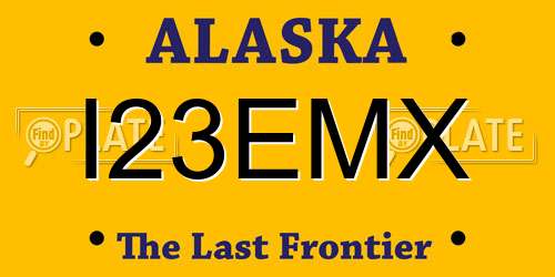 I23EMX Alaska License Plate