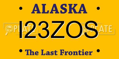 I23ZOS Alaska License Plate