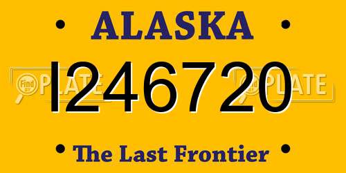 I246720 Alaska License Plate