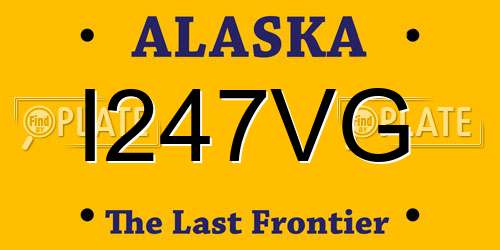 I247VG Alaska License Plate