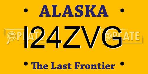 I24ZVG Alaska License Plate