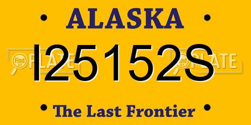 I25152S Alaska License Plate