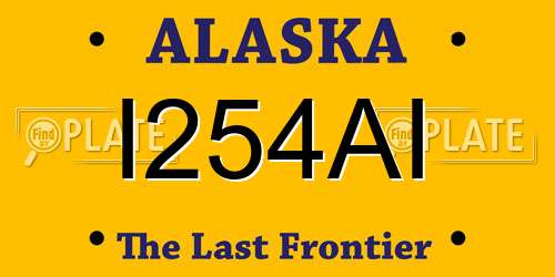 I254AI Alaska License Plate