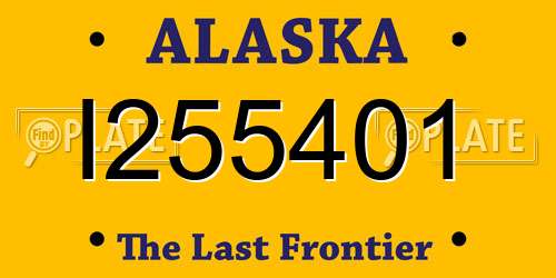 I255401 Alaska License Plate