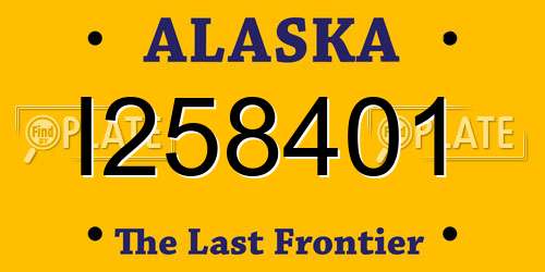 I258401 Alaska License Plate