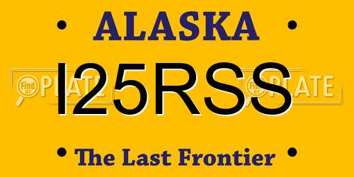 I25RSS Alaska License Plate