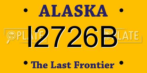 I2726B Alaska License Plate