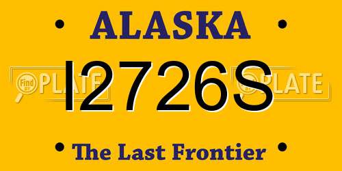 I2726S Alaska License Plate