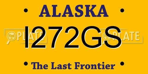 I272GS Alaska License Plate