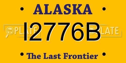 I2776B Alaska License Plate