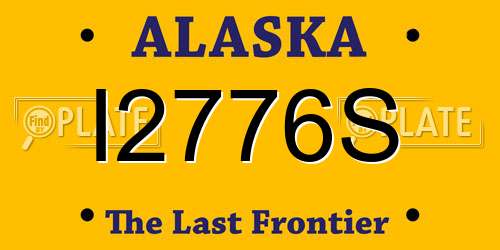 I2776S Alaska License Plate