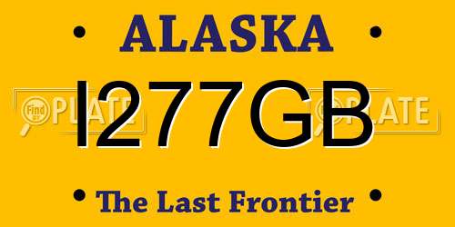 I277GB Alaska License Plate