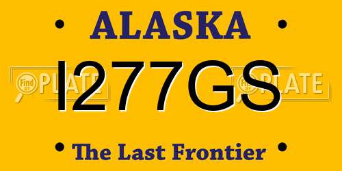 I277GS Alaska License Plate