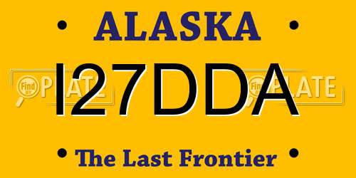 I27DDA Alaska License Plate