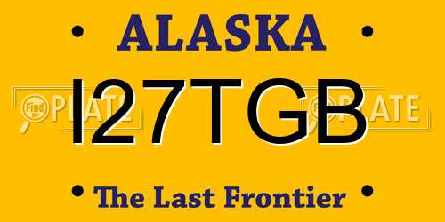 I27TGB Alaska License Plate