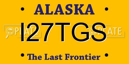 I27TGS Alaska License Plate