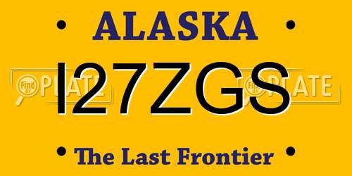 I27ZGS Alaska License Plate