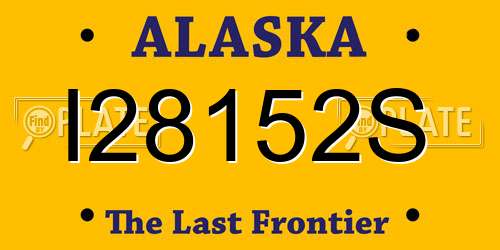 I28152S Alaska License Plate
