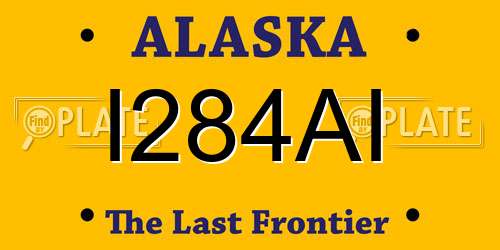 I284AI Alaska License Plate