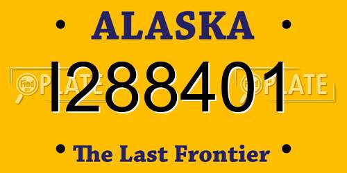 I288401 Alaska License Plate