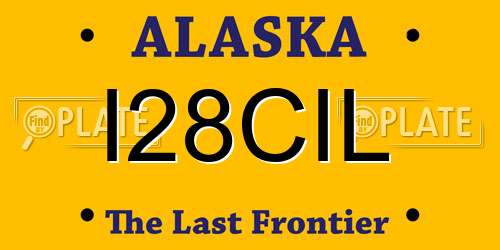 I28CIL Alaska License Plate