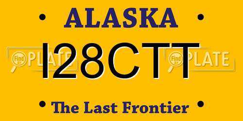 I28CTT Alaska License Plate