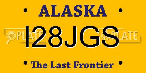 I28JGS Alaska License Plate