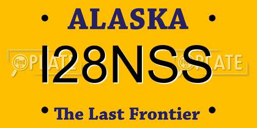 I28NSS Alaska License Plate