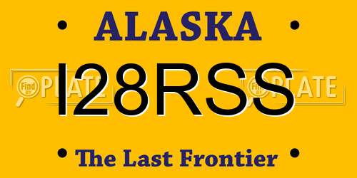 I28RSS Alaska License Plate