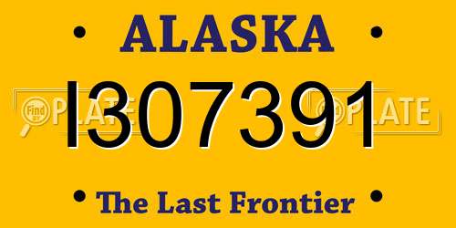 I307391 Alaska License Plate