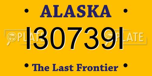 I30739I Alaska License Plate