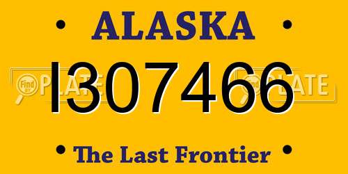 I307466 Alaska License Plate