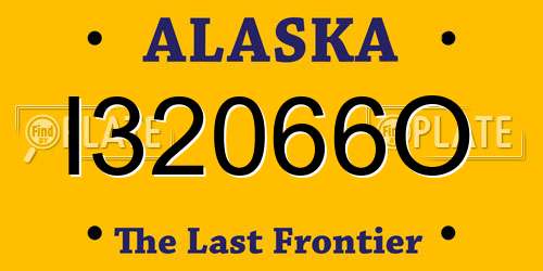 I32066O Alaska License Plate