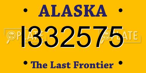 I332575 Alaska License Plate