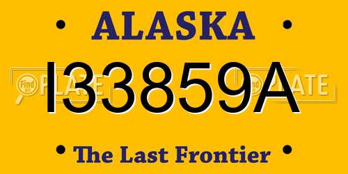 I33859A Alaska License Plate