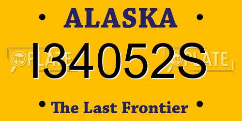 I34052S Alaska License Plate