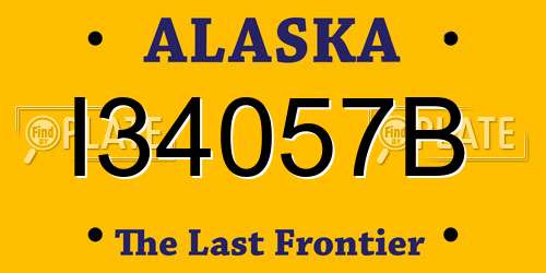 I34057B Alaska License Plate