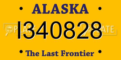 I340828 Alaska License Plate