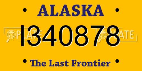 I340878 Alaska License Plate