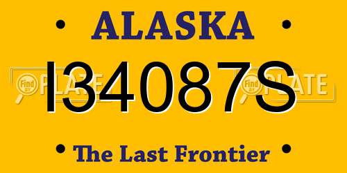 I34087S Alaska License Plate
