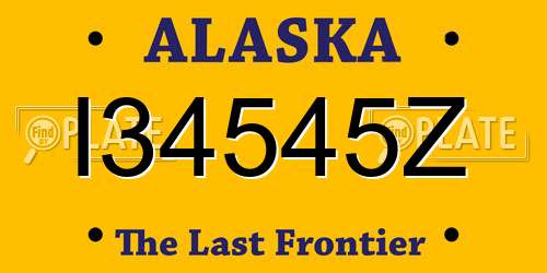 I34545Z Alaska License Plate