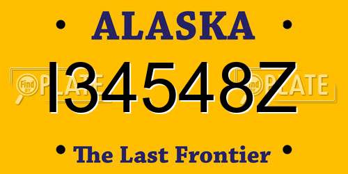 I34548Z Alaska License Plate
