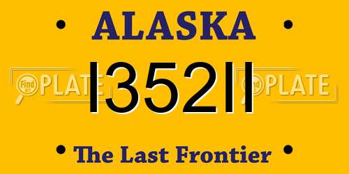 I352II Alaska License Plate