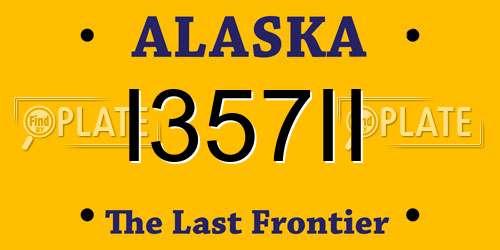 I357II Alaska License Plate
