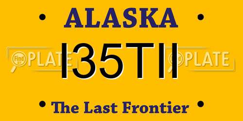 I35TII Alaska License Plate