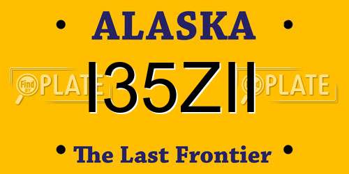 I35ZII Alaska License Plate