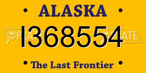 I368554 Alaska License Plate