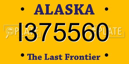 I375560 Alaska License Plate